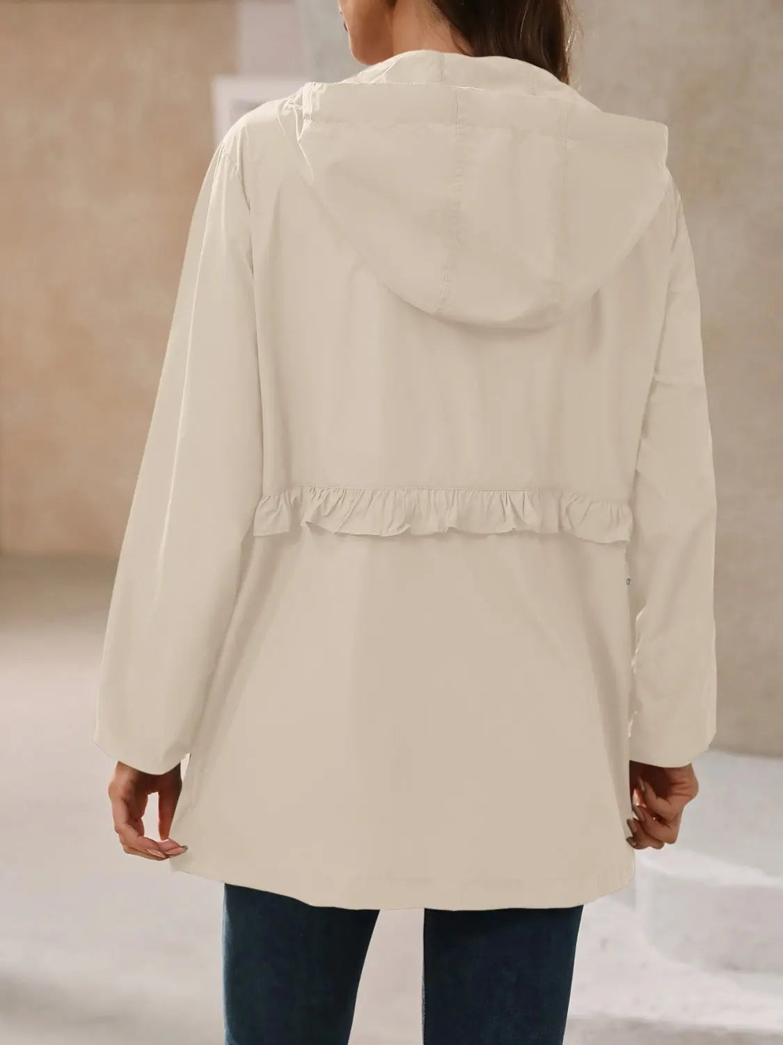 Ivy Lane Outdoor Waterproof Long Sleeve Hooded Windbreaker Trendsi