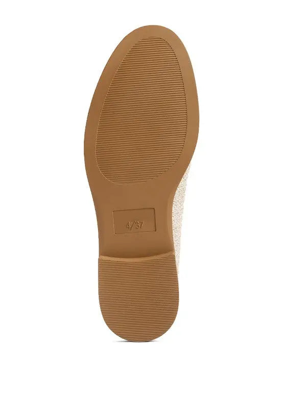 Foxford Tassle Detail Raffia Loafers - Pure Serenity DBA
