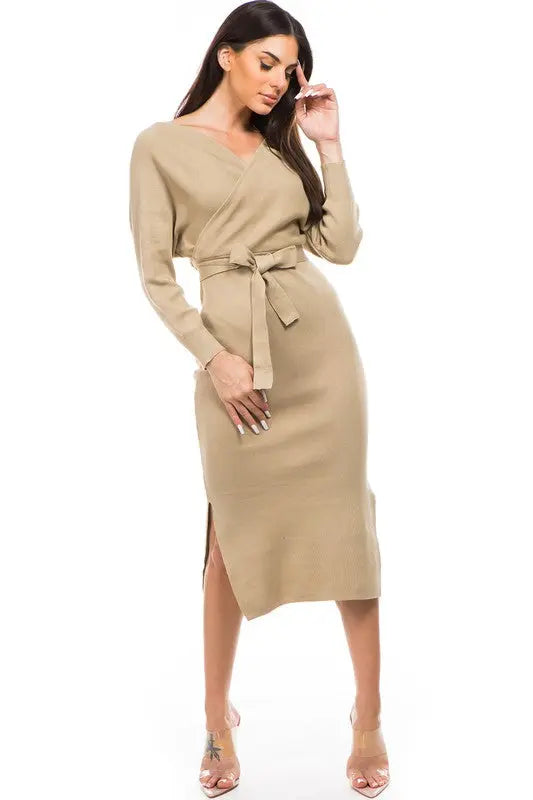 WOMEN FASHION KNITWEAR DRESS By Claude