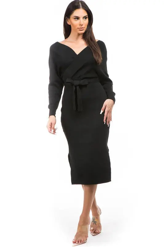 WOMEN FASHION KNITWEAR DRESS By Claude