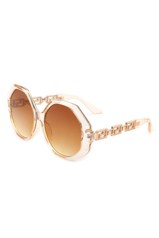 Round Circle Geometric Fashion Oversize Sunglasses - Pure Serenity DBA