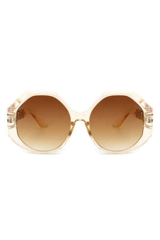 Round Circle Geometric Fashion Oversize Sunglasses - Pure Serenity DBA