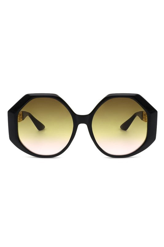 Round Circle Geometric Fashion Oversize Sunglasses - Pure Serenity DBA