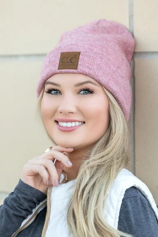 CC Heathered Boyfriend Beanie - Pure Serenity DBA