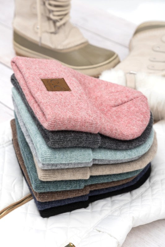 CC Heathered Boyfriend Beanie - Pure Serenity DBA