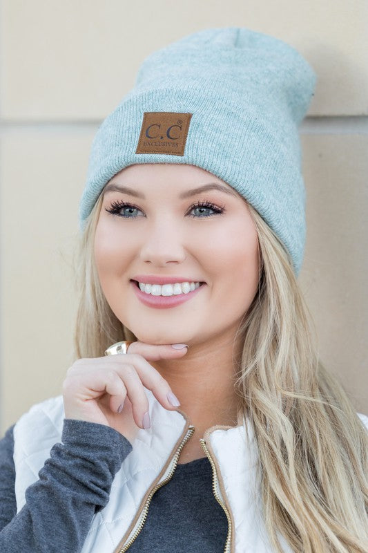 CC Heathered Boyfriend Beanie - Pure Serenity DBA