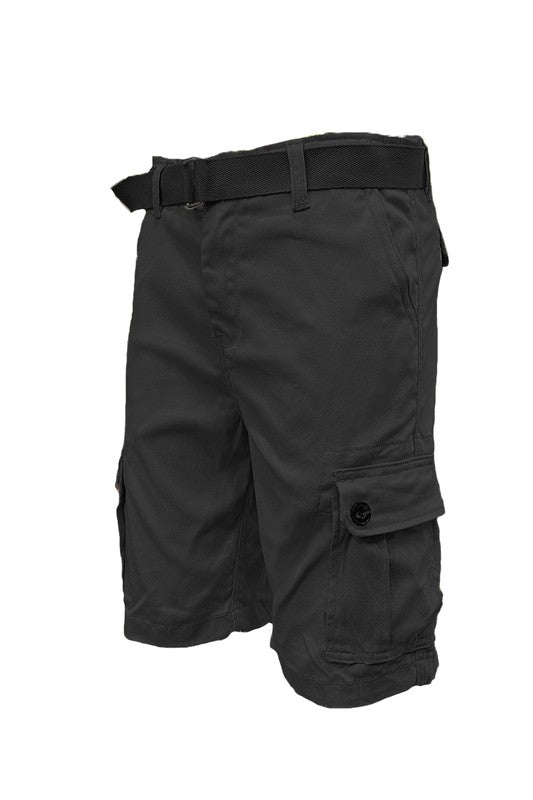 Weiv Mens Belted Cargo Shorts Pockets and Belt - Pure Serenity DBA