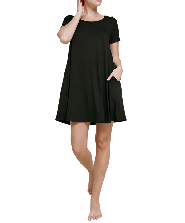 BAMBOO CLASSIC SHORT SLV DRESS - Pure Serenity DBA