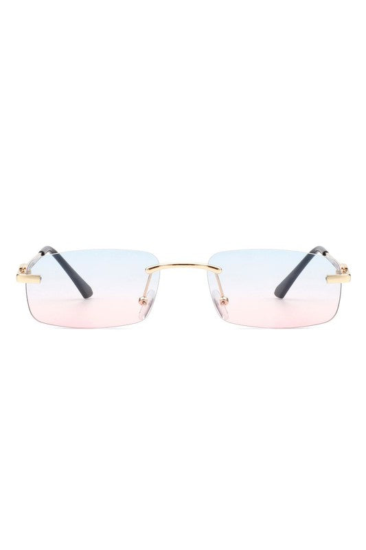 Rectangle Narrow Fashion Tinted Retro Sunglasses - Pure Serenity DBA
