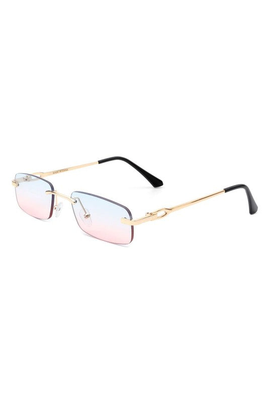 Rectangle Narrow Fashion Tinted Retro Sunglasses - Pure Serenity DBA
