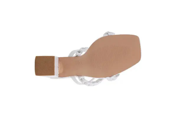 ARNIE BRAIDED BLOCK HEELED SLIDER SANDALS Rag Company