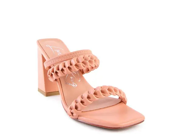 ARNIE BRAIDED BLOCK HEELED SLIDER SANDALS Rag Company