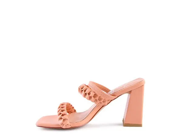 ARNIE BRAIDED BLOCK HEELED SLIDER SANDALS Rag Company