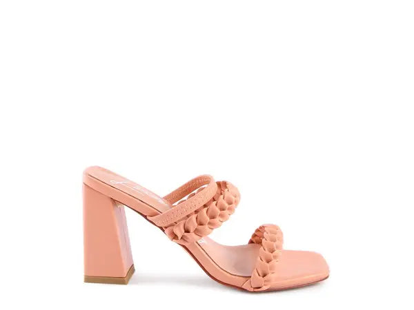 ARNIE BRAIDED BLOCK HEELED SLIDER SANDALS Rag Company