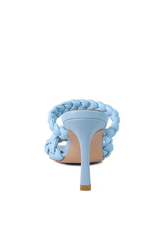 HIGH BAE POINTED HEEL BRAIDED SANDALS Rag Company