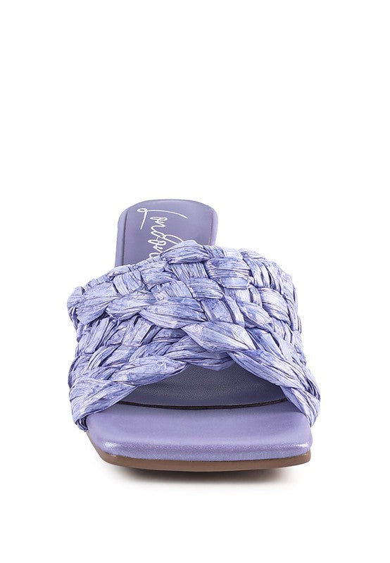 POUT PRO BRAIDED RAFFIA BLOCK SANDAL - Pure Serenity DBA