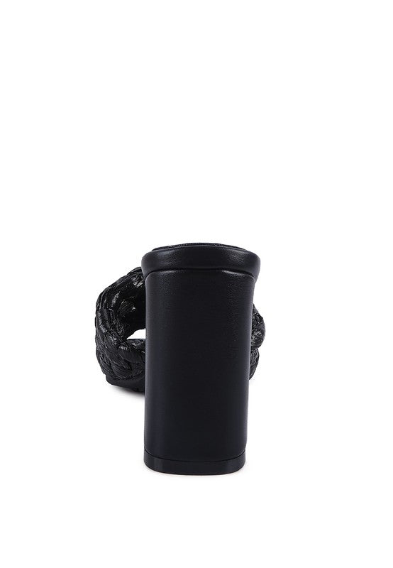 POUT PRO BRAIDED RAFFIA BLOCK SANDAL - Pure Serenity DBA