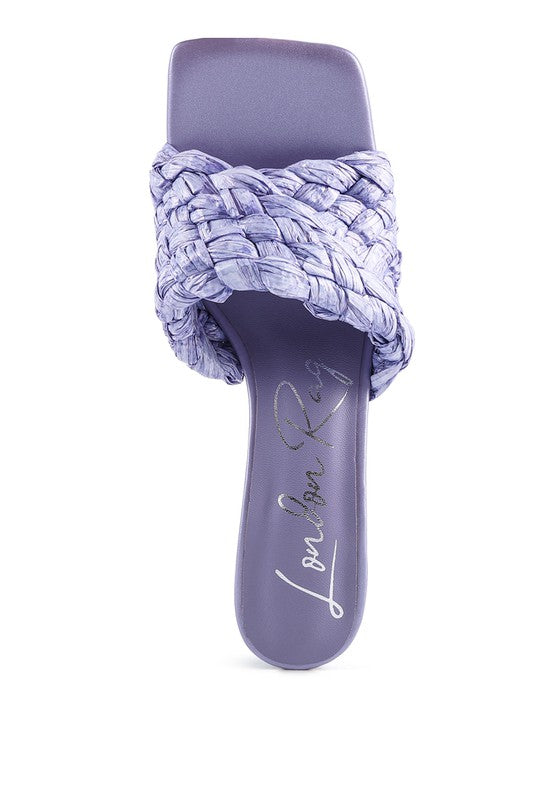 POUT PRO BRAIDED RAFFIA BLOCK SANDAL - Pure Serenity DBA