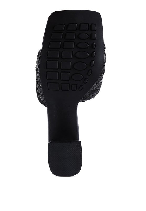 POUT PRO BRAIDED RAFFIA BLOCK SANDAL - Pure Serenity DBA