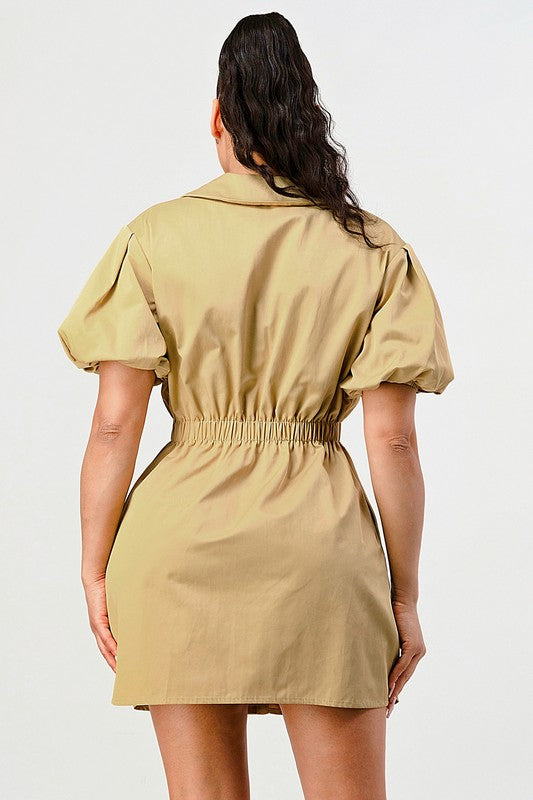 Casual but trendy safari mini dress - Pure Serenity DBA