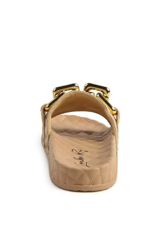MIAMI SHOT BLING CHAIN STRAP WOVEN SLIP ON FLATS Rag Company