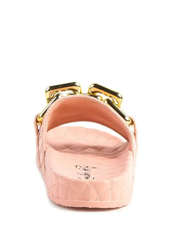MIAMI SHOT BLING CHAIN STRAP WOVEN SLIP ON FLATS Rag Company