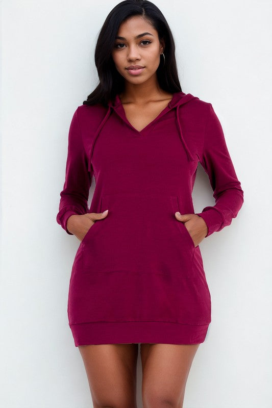 French Terry Hoodie Dress - Pure Serenity DBA