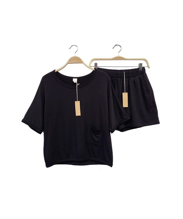 BAMBOO FRENCH TERRY CROP AND SHORTS SET - Pure Serenity DBA