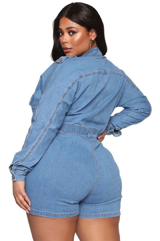 SEXY DENIM ROMPER - Pure Serenity DBA