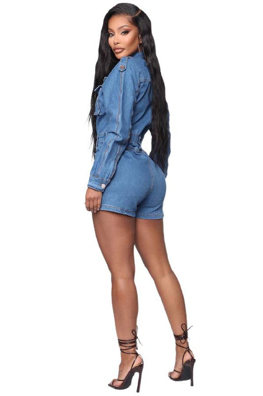 SEXY DENIM ROMPER - Pure Serenity DBA
