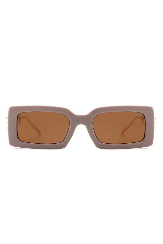 Square Flat Top Chain Link Design Sunglasses Cramilo Eyewear