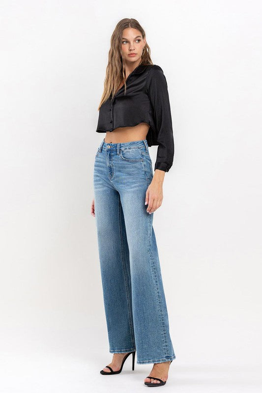 High Rise Wide Leg Jeans - Pure Serenity DBA