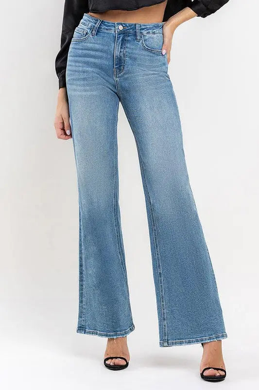 High Rise Wide Leg Jeans - Pure Serenity DBA