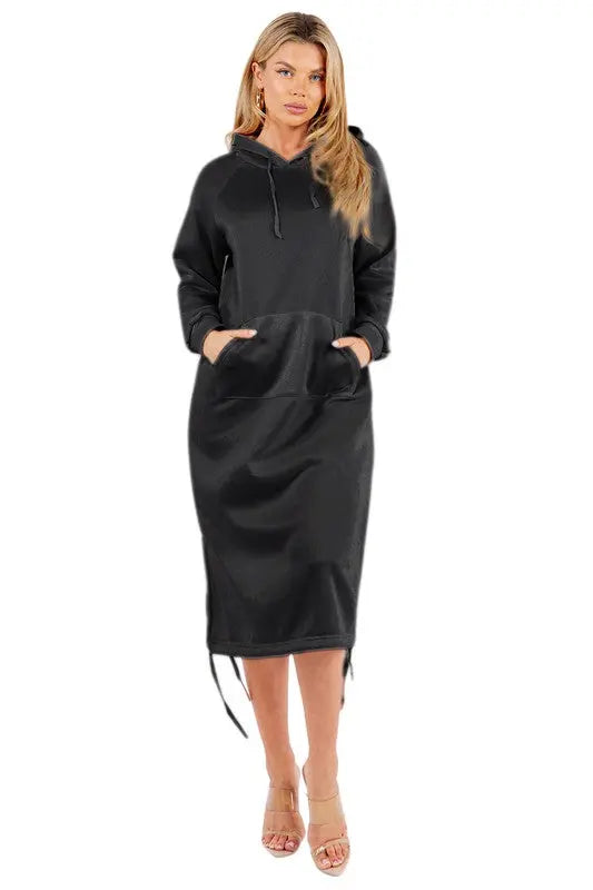 WOMEN FASHION LONG MAXI HOODIE DRESS By Claude