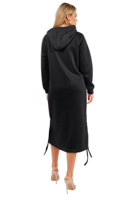 WOMEN FASHION LONG MAXI HOODIE DRESS - Pure Serenity DBA