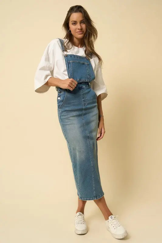 OVERALL LONG SKIRT Denim Lab USA
