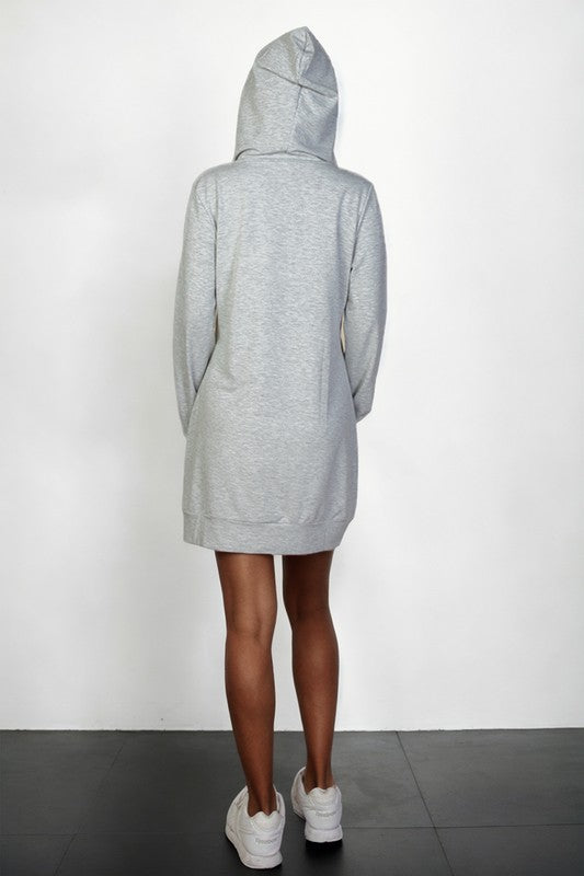 French Terry Hoodie Dress - Pure Serenity DBA