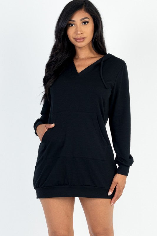 French Terry Hoodie Dress - Pure Serenity DBA