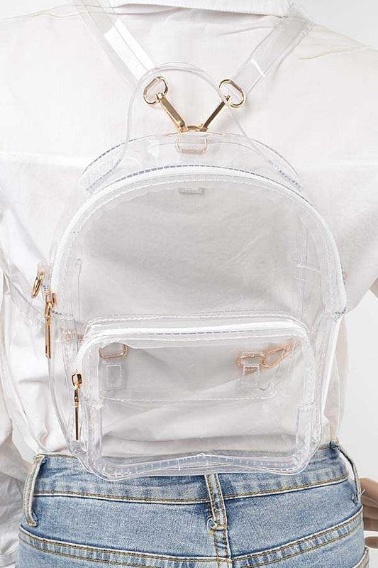 Transparent Cleared Stadium Small Backpack - Pure Serenity DBA