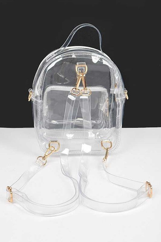 Transparent Cleared Stadium Small Backpack - Pure Serenity DBA