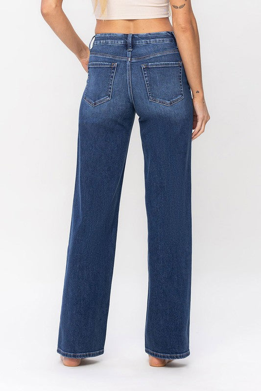 High Rise Loose Fit Jeans - Pure Serenity DBA