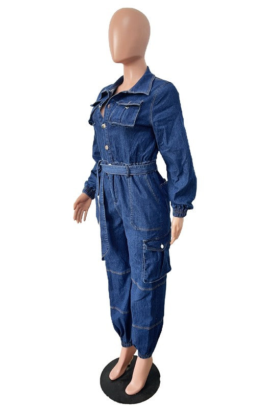 WOMEN DENIM JUMPSUIT - Pure Serenity DBA