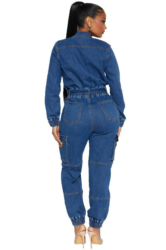 WOMEN DENIM JUMPSUIT - Pure Serenity DBA