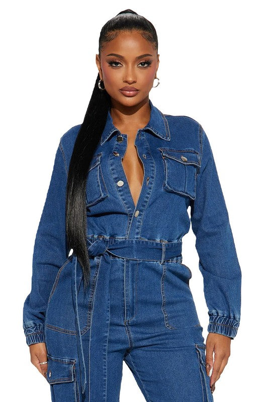 WOMEN DENIM JUMPSUIT - Pure Serenity DBA