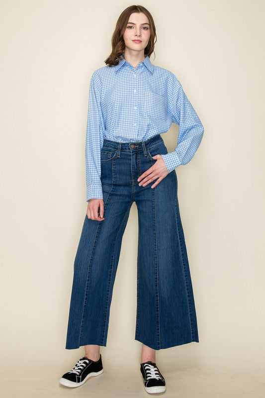 Wide leg, denim pants, jeans, western - Pure Serenity DBA