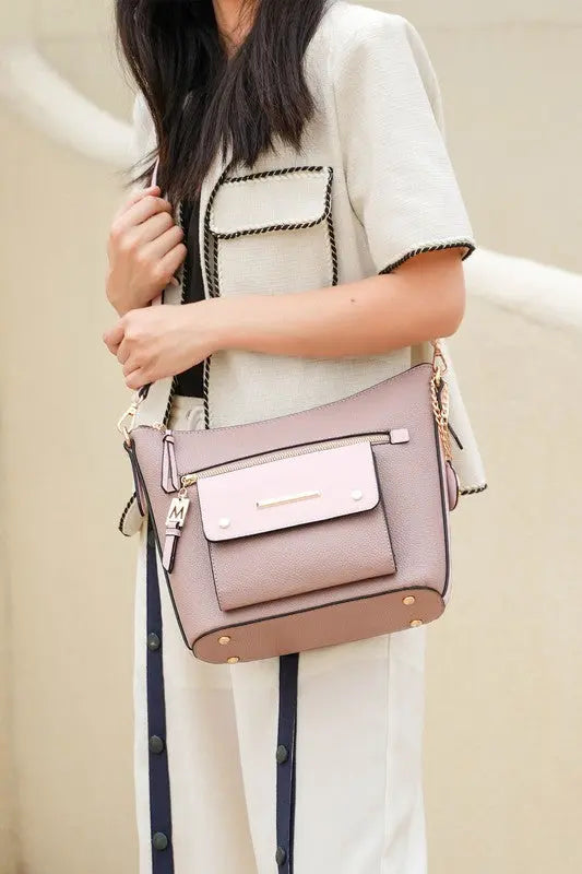 MKF Collection Bag Serenity Color Block Crossbody - Pure Serenity DBA