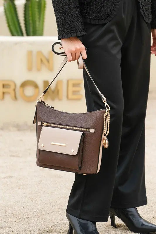 MKF Collection Bag Serenity Color Block Crossbody - Pure Serenity DBA