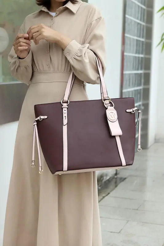 MKF Collection Tote with Wallet & Detachable Set - Pure Serenity DBA