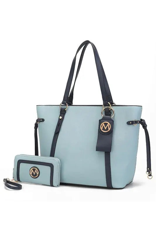 MKF Collection Tote with Wallet & Detachable Set - Pure Serenity DBA