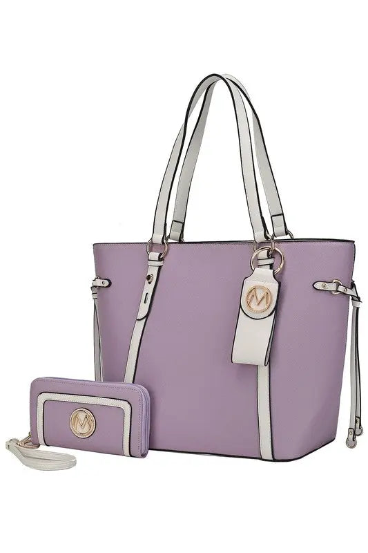MKF Collection Tote with Wallet & Detachable Set - Pure Serenity DBA